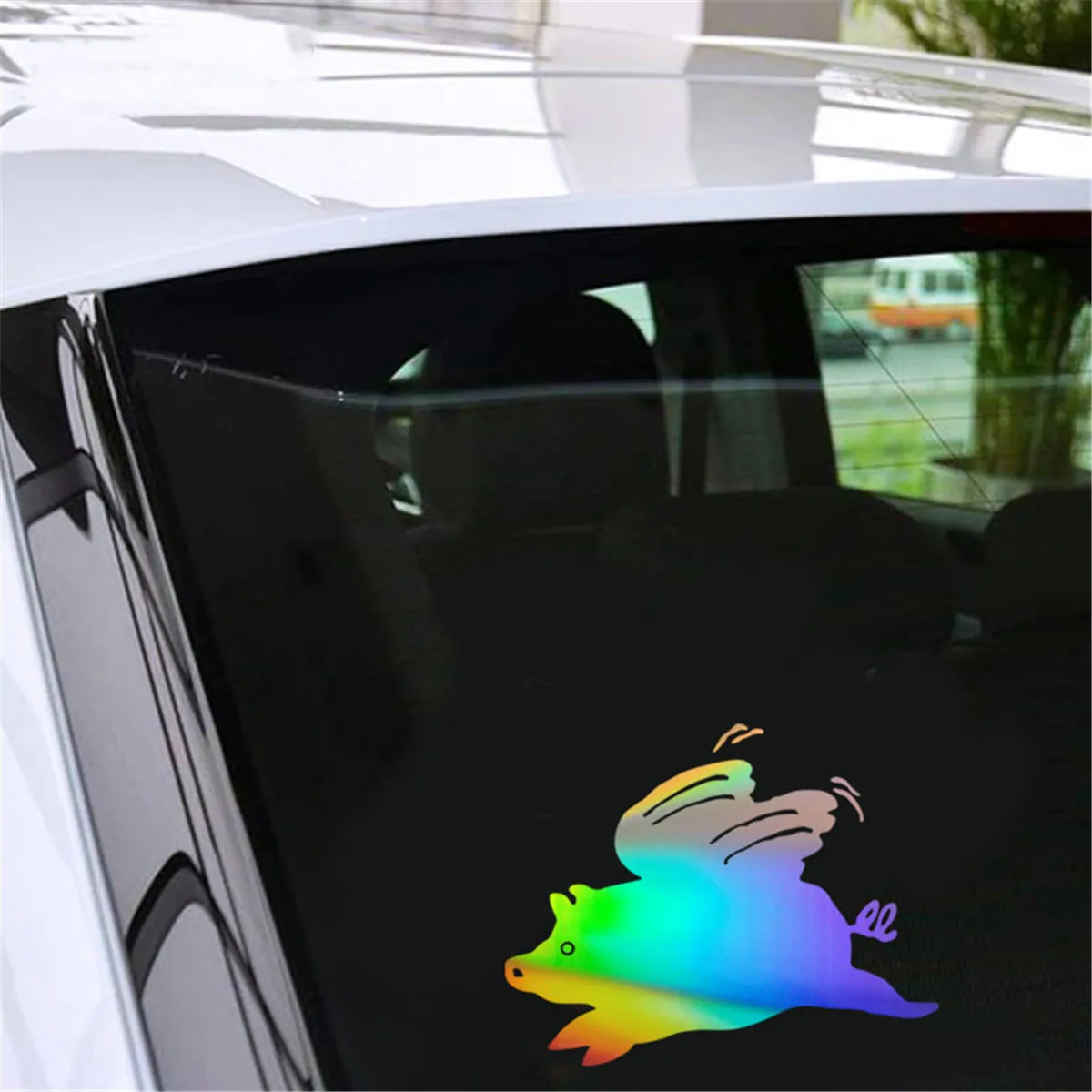 Летающая свинья крылья забавная наклейка для автомобиля окна бампера ноутбука