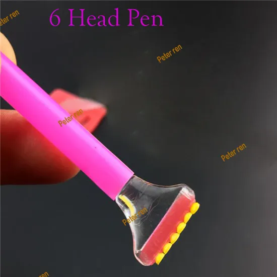 6 diamonds Paste pen Аксессуары инструменты для вышивки картин со стразами ручка Алмазная мозаика вышивка больше бриллиантов паста ручка коробка для хранения набор инструментов - Цвет: 6 diamonds Paste pen
