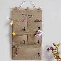 new linen hanging storage bags wall pocket hanging holder organizer sundries storage pocket for decoration kitchen bathroom