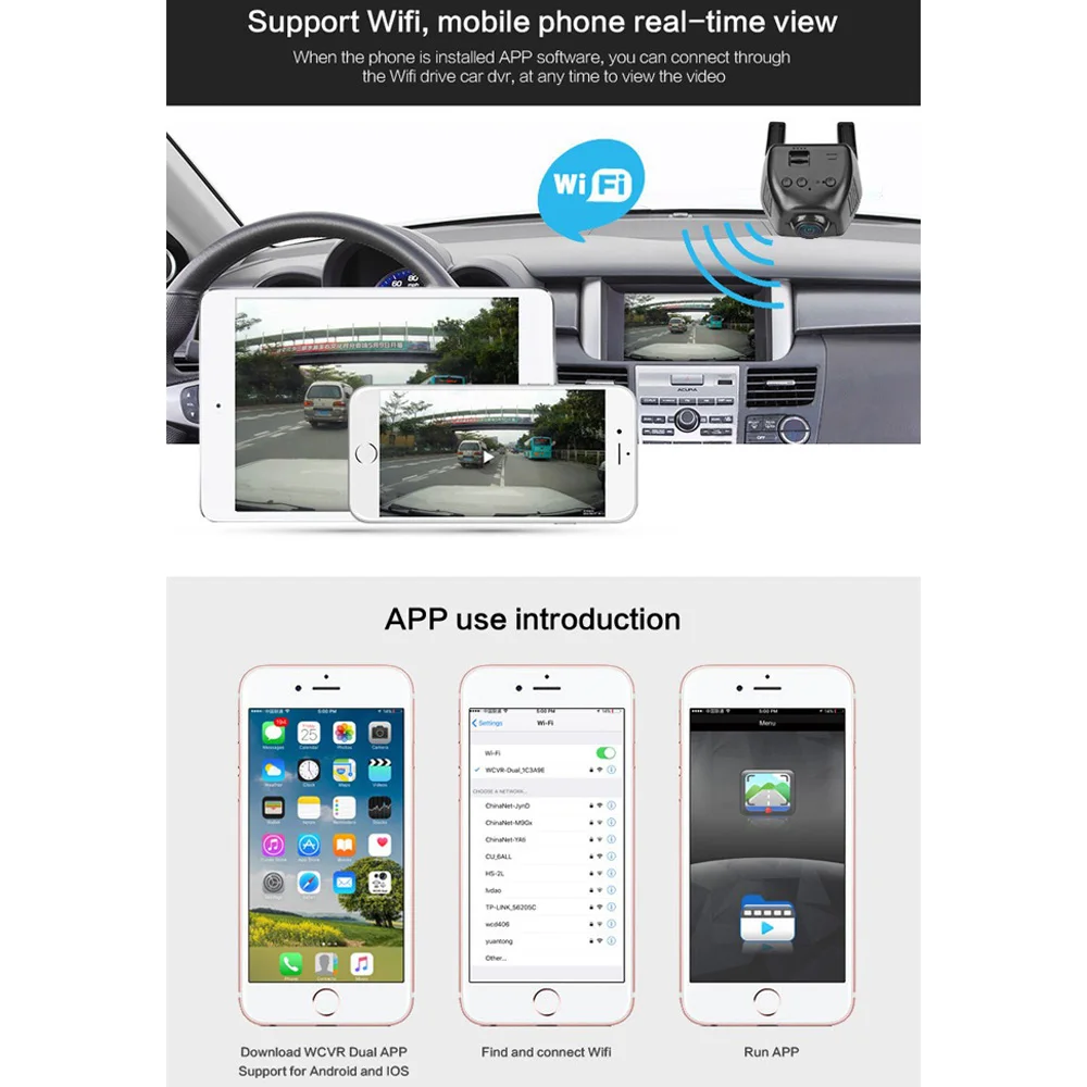 Beidouyh Скрытая Wi-Fi Автомобильные видеорегистраторы регистраторы HD 1080 P видео