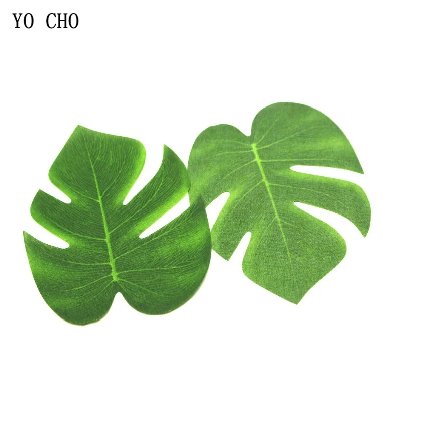 YO CHO 7 шт. искусственные зеленые растения Monstera Deliciosa Черепаховые листья Гавайские