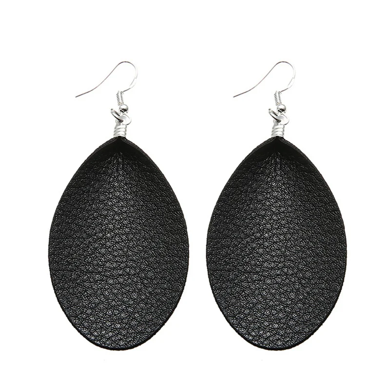 Модные новые серьги из искусственной кожи 8 цветов серьги-капли легкие кожаные