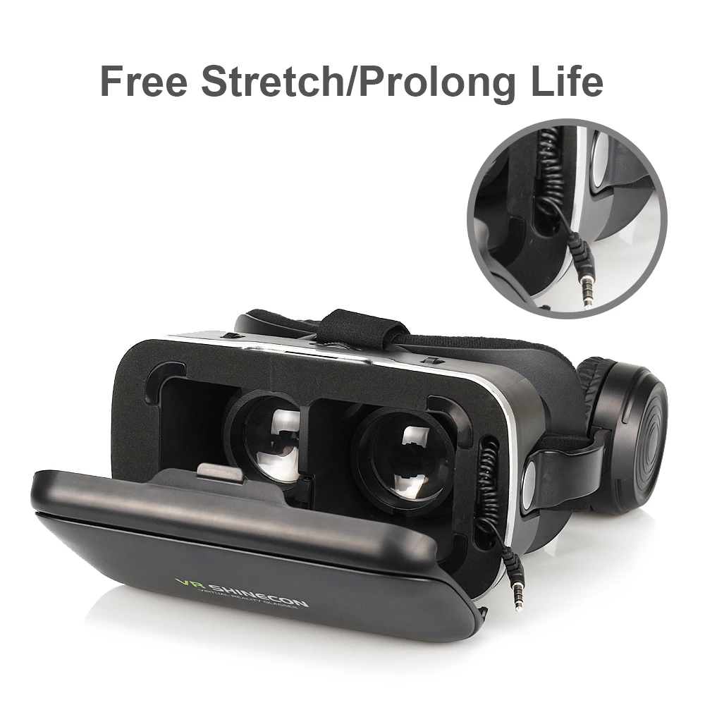 Shinecon 6,0 VR Очки виртуальной реальности 3D очки google cardboard VR гарнитура коробка для 4,3-6,0 дюймов ios и Android смартфон