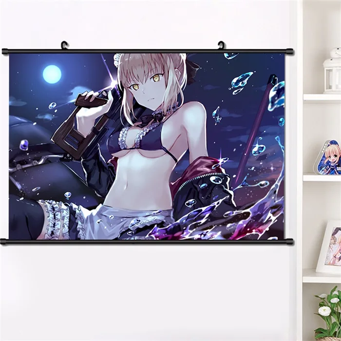 N Японская игра-аниме Fate/stay night Saber Alter FGO настенный Свиток Плакат манга настенные подвесные плакаты украшение дома 40*60 см - Цвет: N