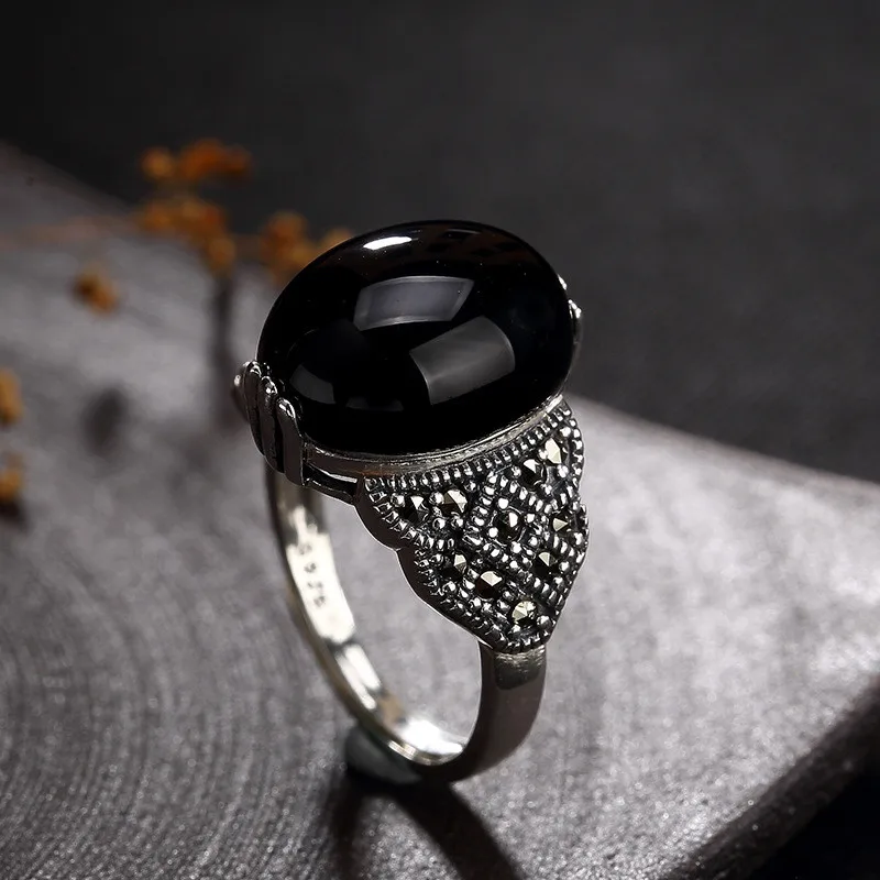Style 2 V. YA, роскошное женское кольцо, 925 пробы, серебряные ювелирные изделия, полудрагоценный камень и Марказит, кольца для женщин, дамские подарки - Цвет основного камня: Style 2
