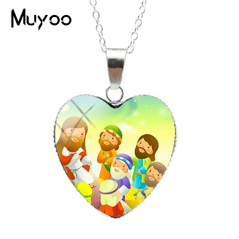 Новинка 2019 очаровательные детские и Мультяшные подвески в форме сердца с Иисусом