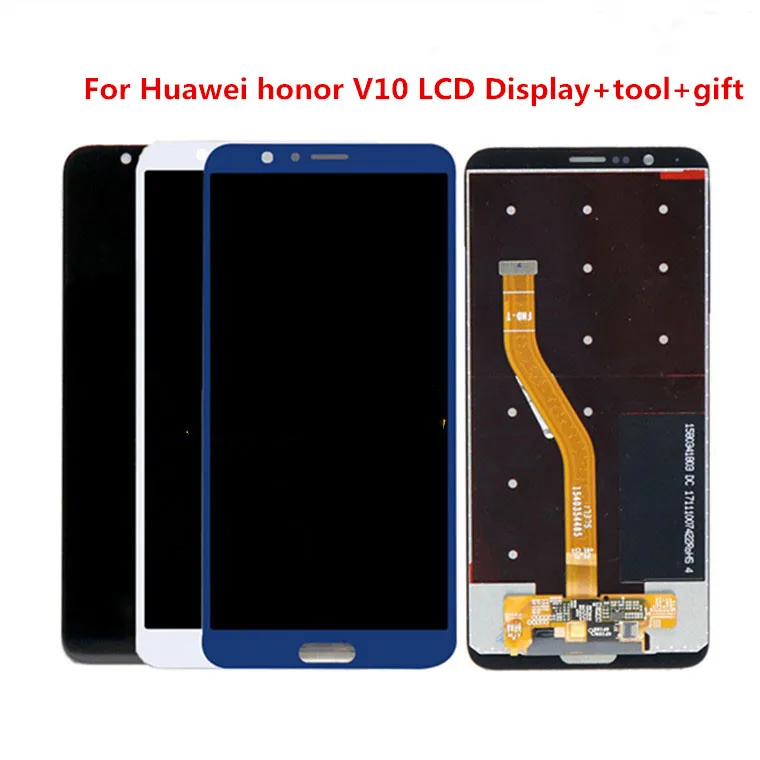 Оригинальный сенсорный ЖК дисплей для Huawei Honor View 10 / V10 с рамкой и сканером
