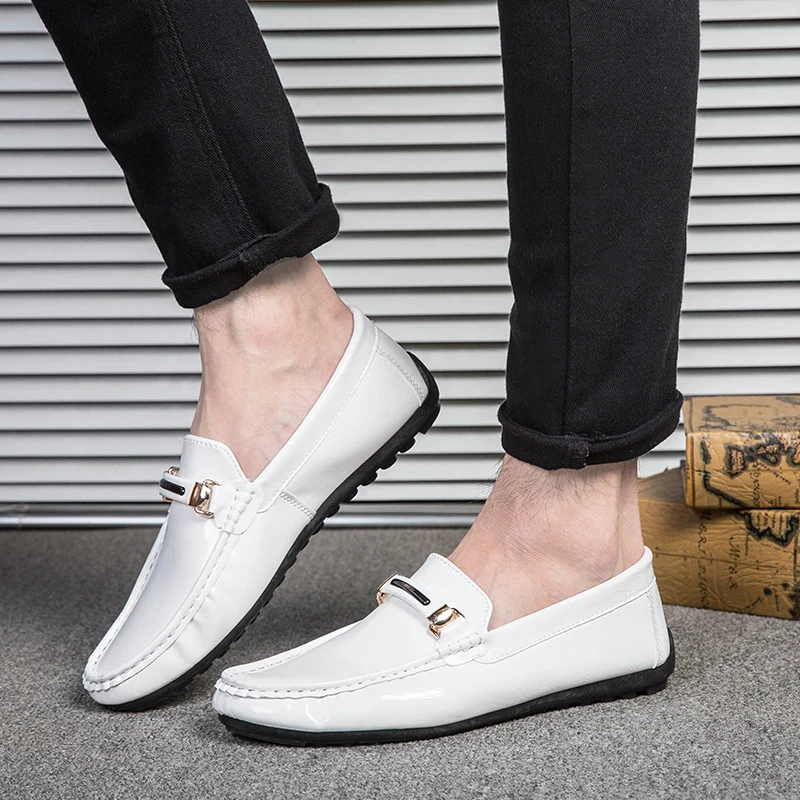 Мужская обувь повседневные кожаные лоферы мужская роскошная брендовая дышащая