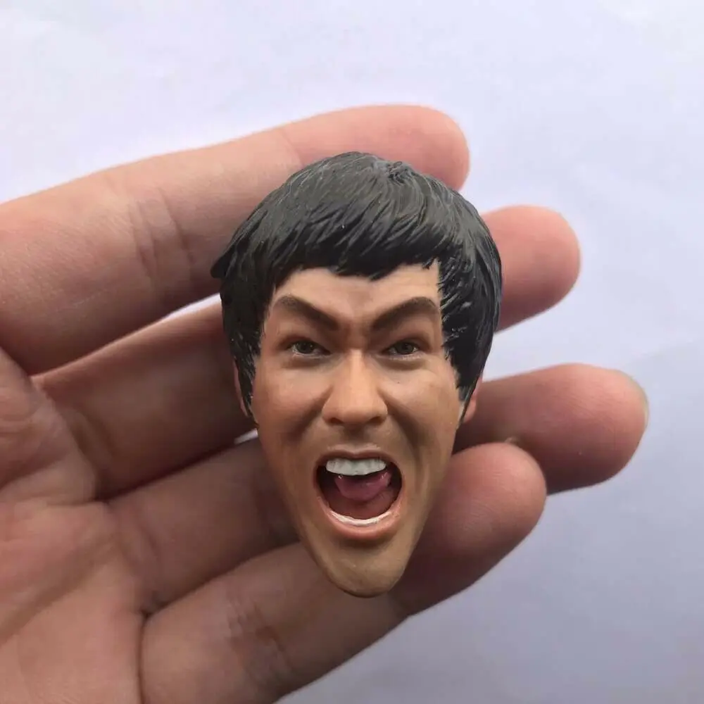Custom 1/6 Scale Брюс Ли реер голова лепки для 12 дюймов фигурку игрушки|Игровые фигурки и