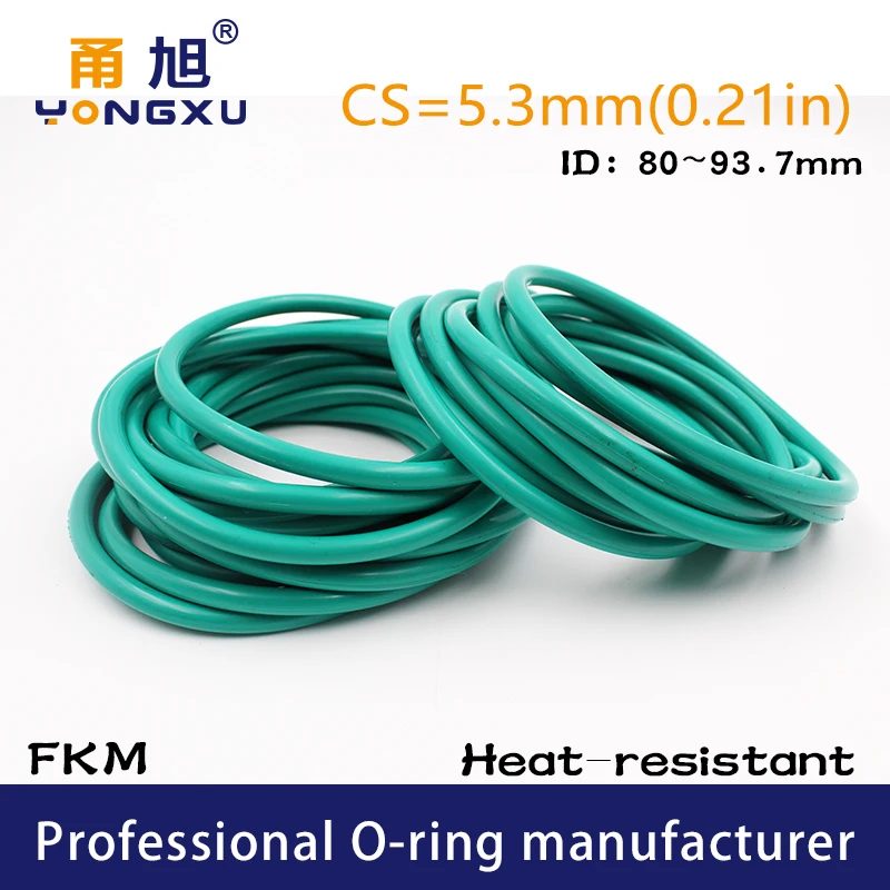 Фторопластовое резиновое кольцо FKM Oring Seal CS5.3mm ID80/82 5/85/87.5/90/92.5/93.7*5 3 мм