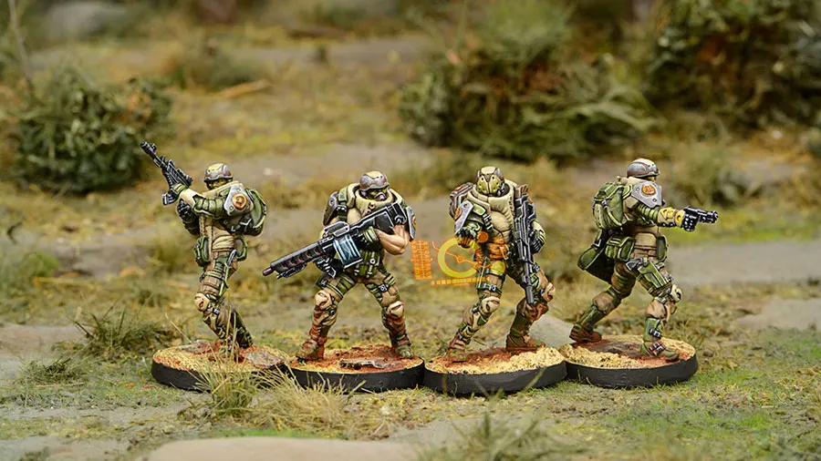 [Loong Way Miniatures] Corvus Belli Infinity 0606 DJANBAZAN тактическая группа 32 мм Металлические