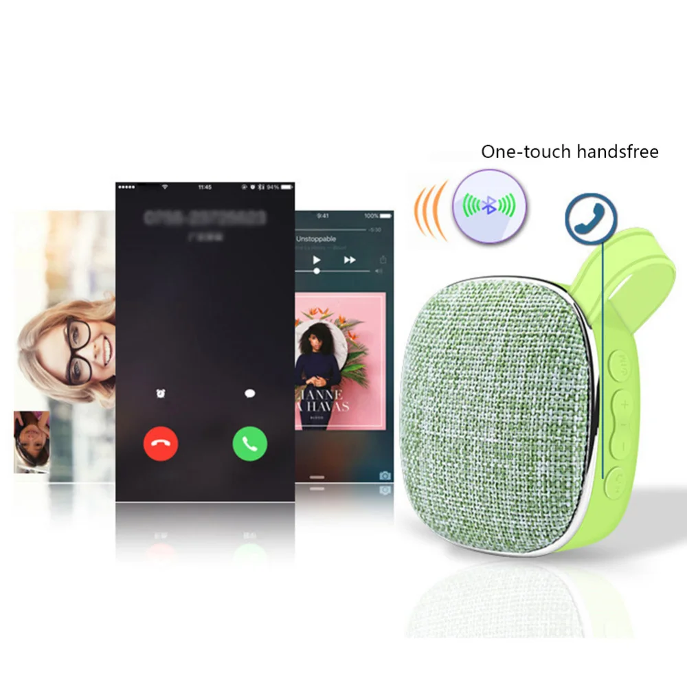 Пластик + силиконовый супер мини Беспроводной Bluetooth Динамик Портативный