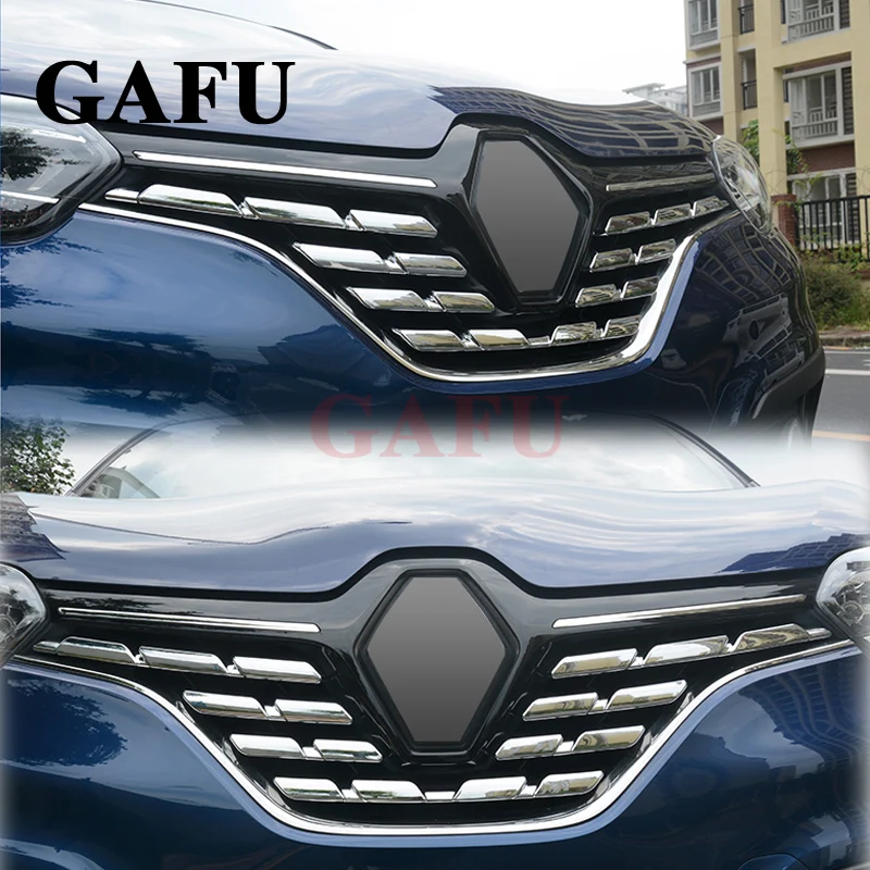Автомобильный Стайлинг для Renault Kadjar 2015 2016 2017 ABS Хром автомобиля Передняя решетка
