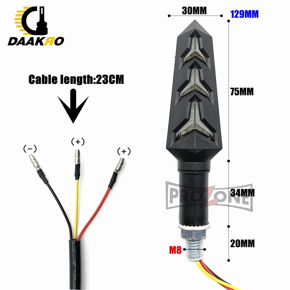 4 шт. мотоциклетные светодиодные сигналы поворота мигающие огни встроенное реле