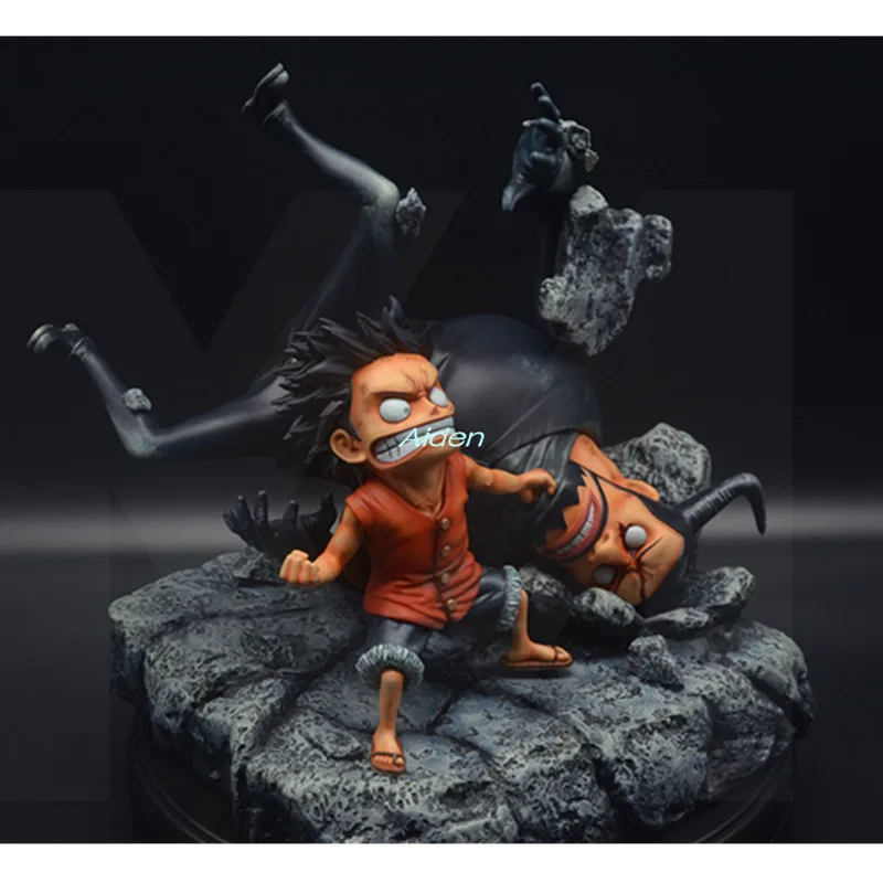 10-дюймовая цельная статуя соломенной шляпы Пираты бюст драка Луффи Blueno