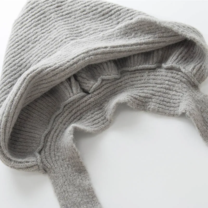 Шапка с волком и бабушкой Зимняя Шапка-бини для женщин однотонная Повседневная