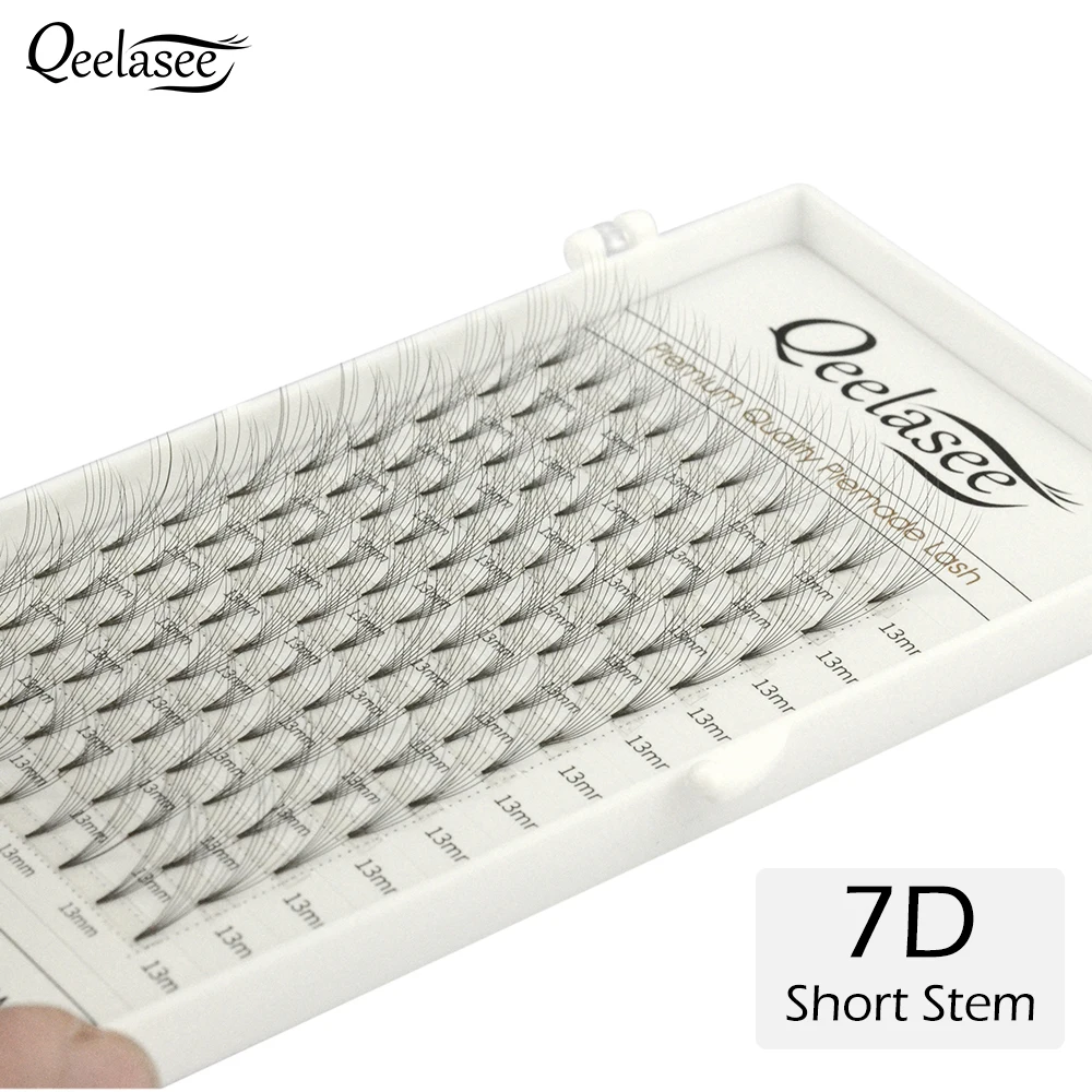 Qeelasee новые объемные ресницы 3D 7D с коротким стержнем готовые из искусственной