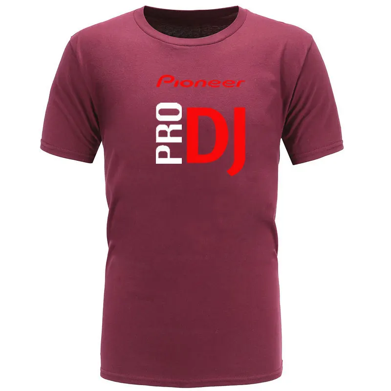 Брендовая Футболка мужская Новая мода Pioneer DJ PRO с буквенным принтом модные футболки с круглым вырезом Мужская футболка с коротким рукавом