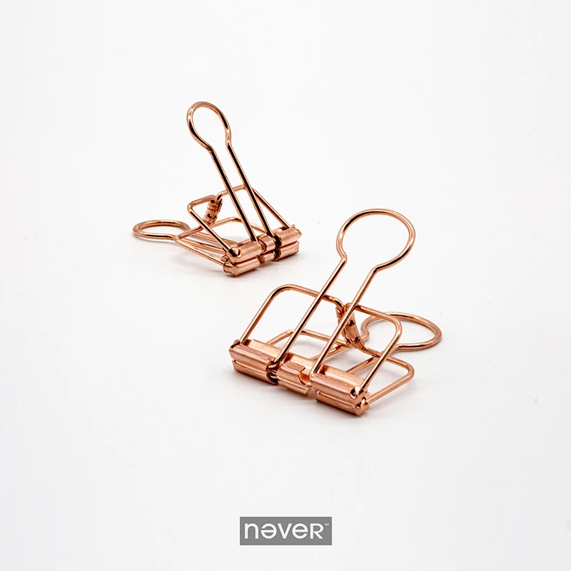 Никогда не розовое золото Зажим креативные офисные аксессуары металлический