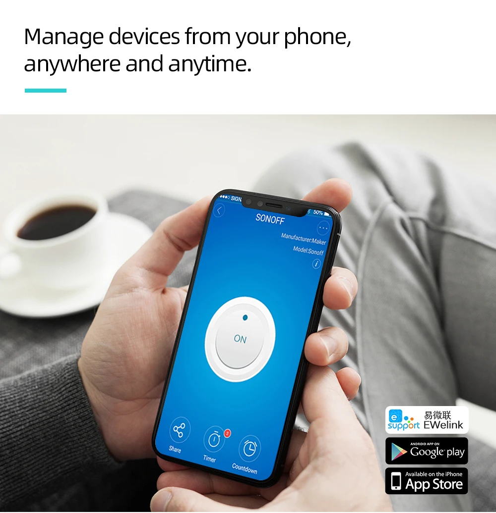 Sonoff Basic R3 беспроводной Wifi переключатель умный дом 10A 100-240 В релейный модуль пульт дистанционного управления работает с Alexa Google Home