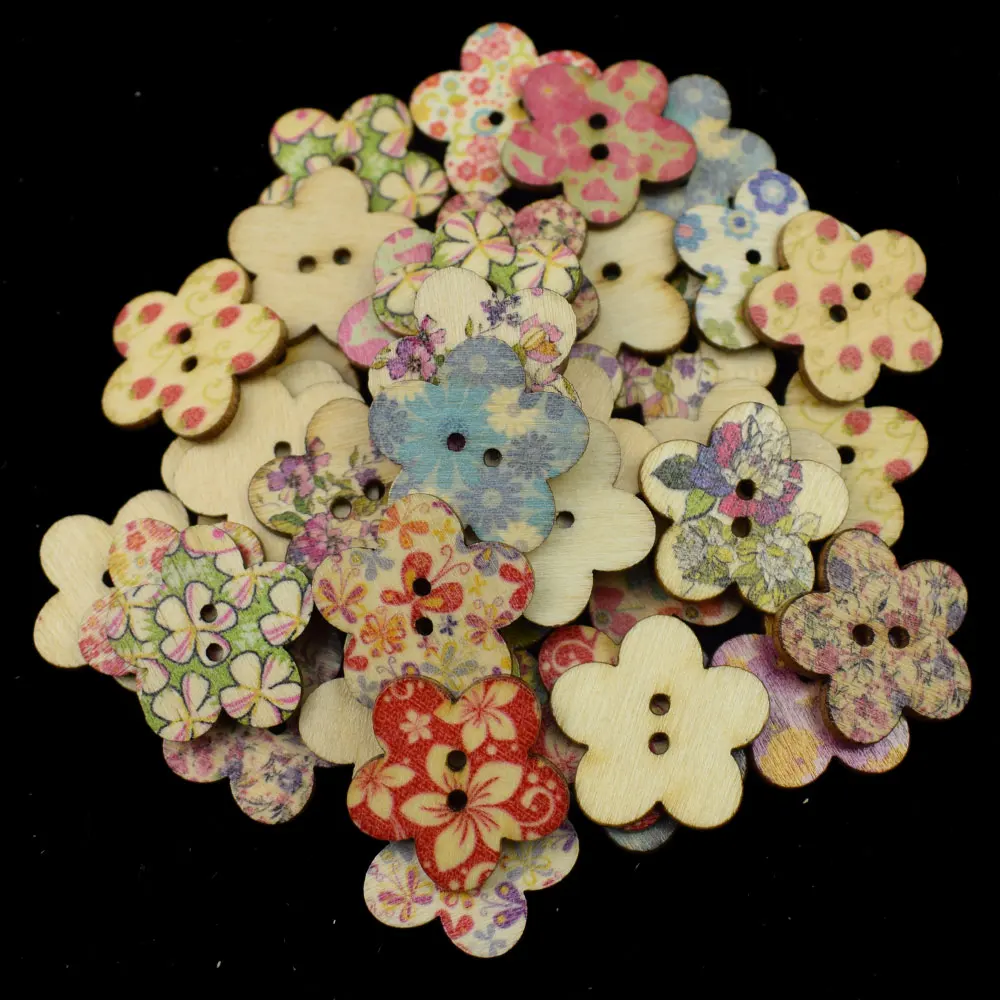 Деревянные пуговицы для шитья с 2 отверстиями 25 мм | Дом и сад