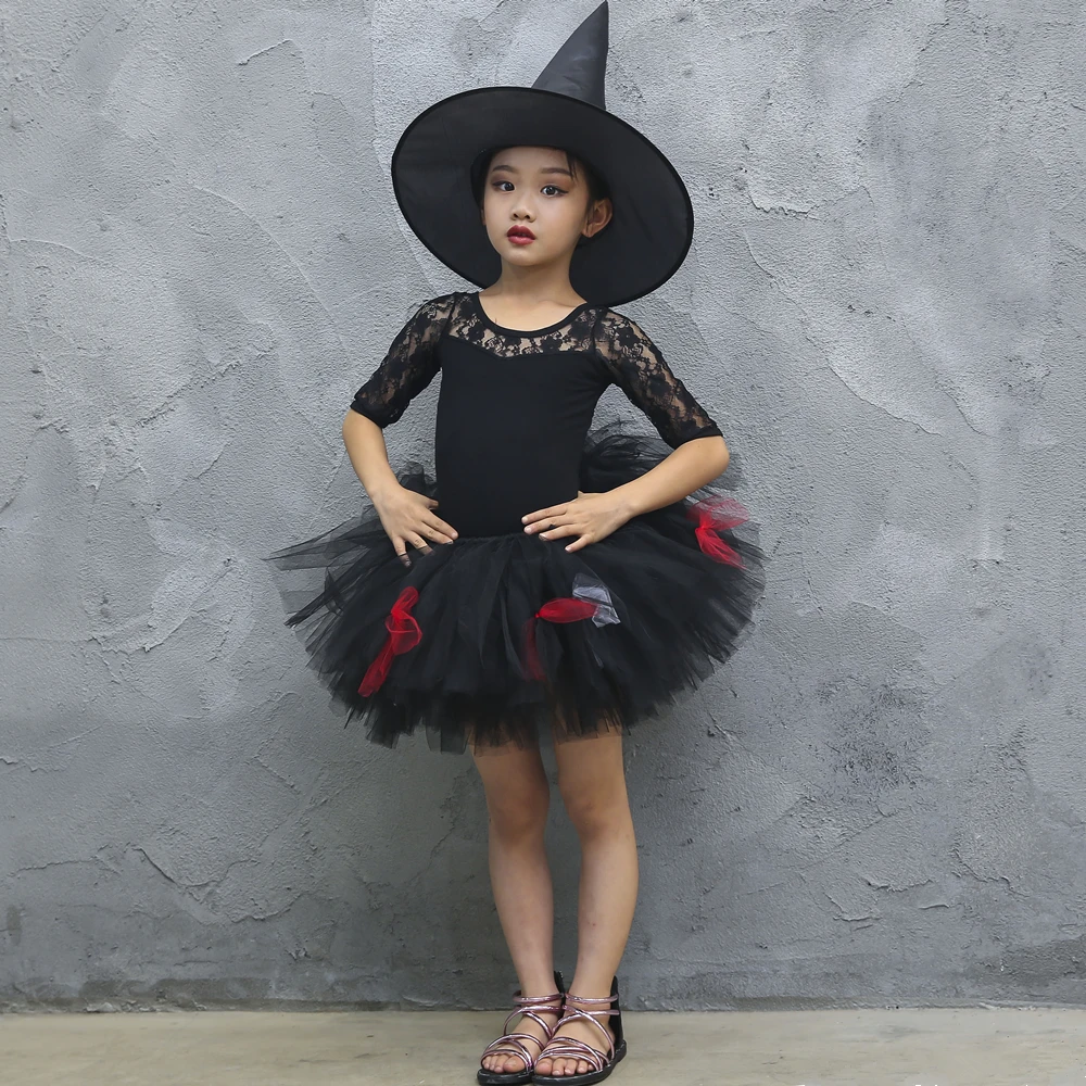 Черная юбка пачка для девочек косплей пиратский дьявол вампира фатиновая