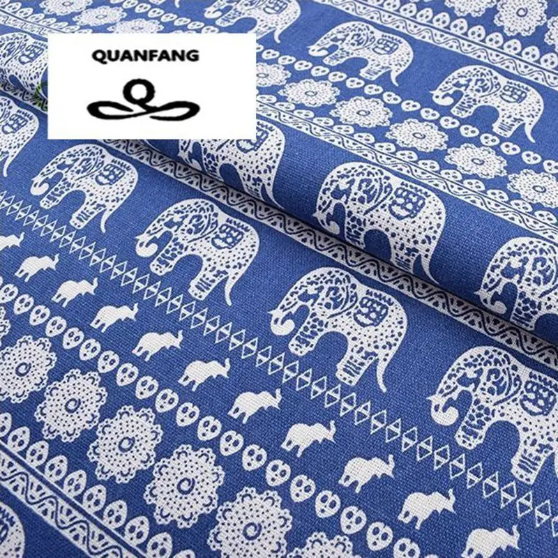 Ткань из хлопка и льна с принтом для шитья квилтинга ткань штор сериала сделай