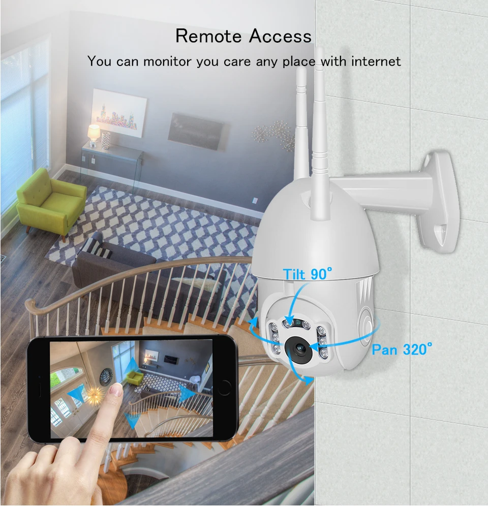 Ip-камера 720 P, WiFi, беспроводная, PTZ, скоростная купольная камера видеонаблюдения, уличная, домашняя, безопасность, видеонаблюдение, Водонепроницаемая мини-камера 1080P