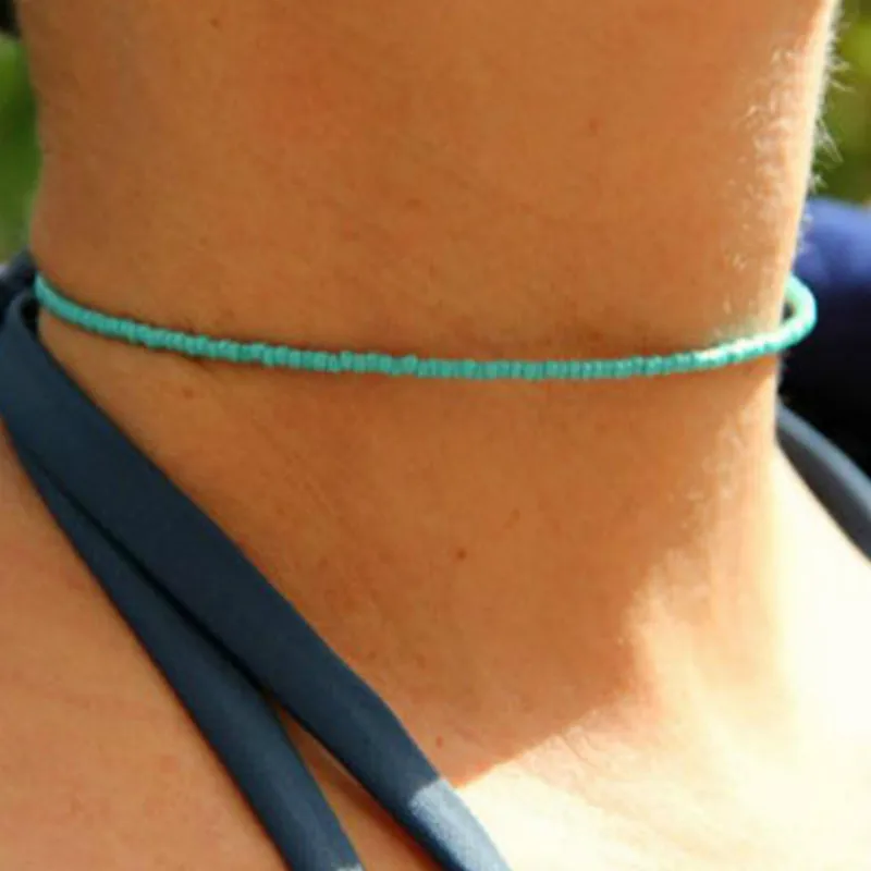 Женское колье чокер с бусинами ожерелье 2021|necklaces for women|chocker necklacecollier femme |