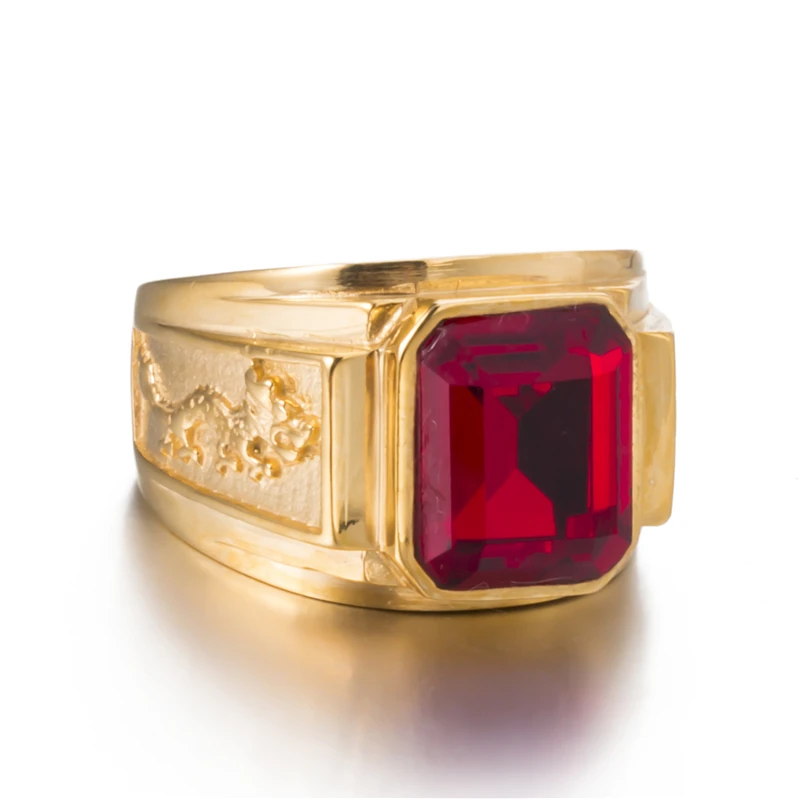 Мужское кольцо из нержавеющей стали Elfasio с драконом для мальчиков простое