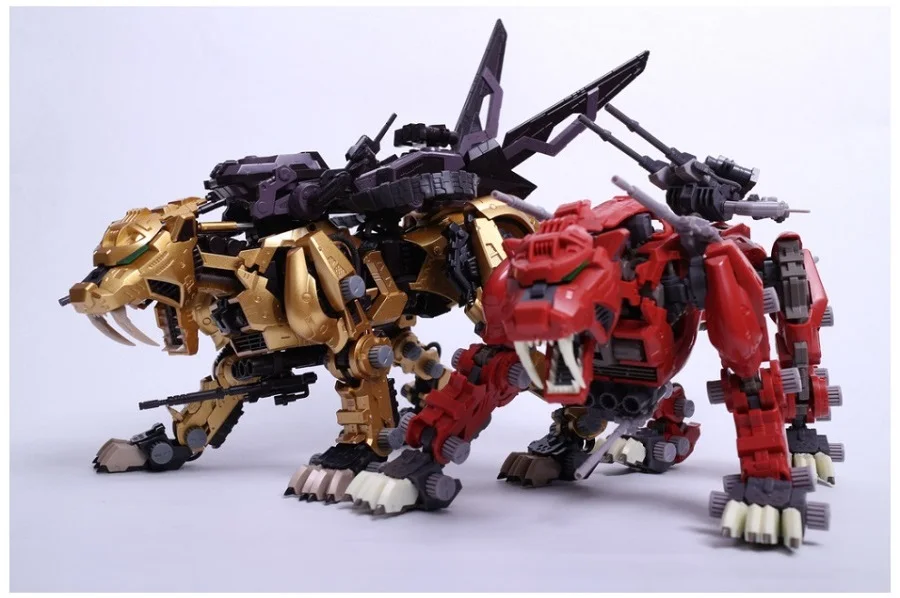БТ Модели Строительные наборы: ZOIDS EZ-016 Saber Tiger Gold 1: 72 Масштаб полное действие пластиковый комплект сборка модели на день рождения рождественские подарки