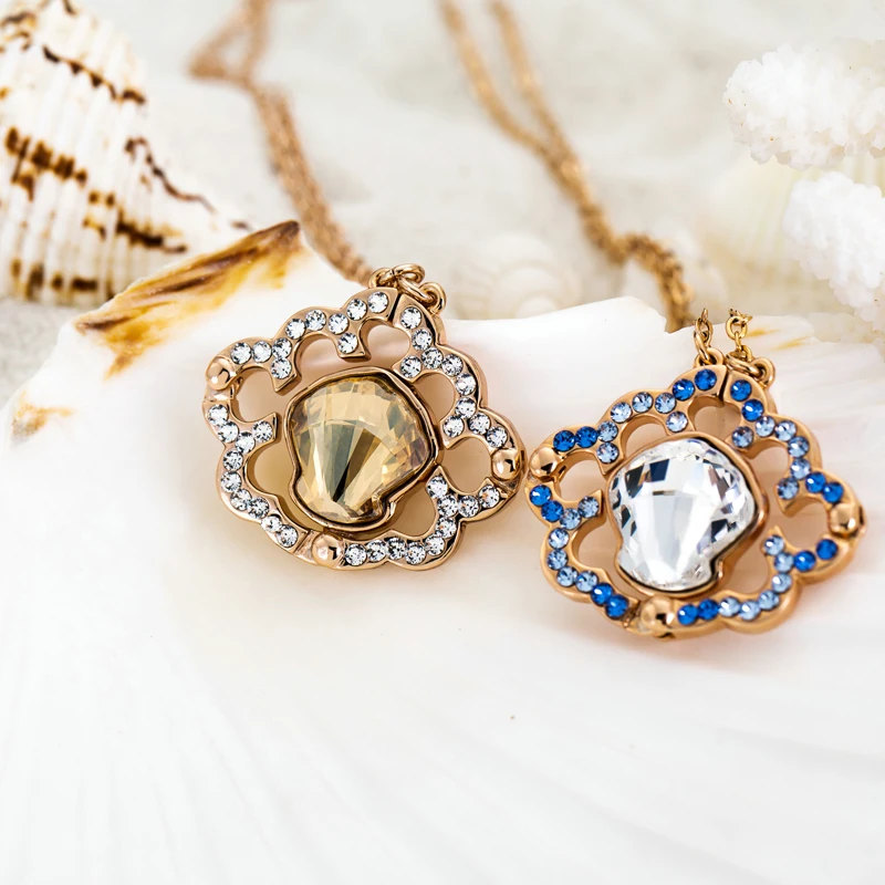 Ожерелья Neoglory золотого цвета шампанского ювелирные изделия для женщин подарок