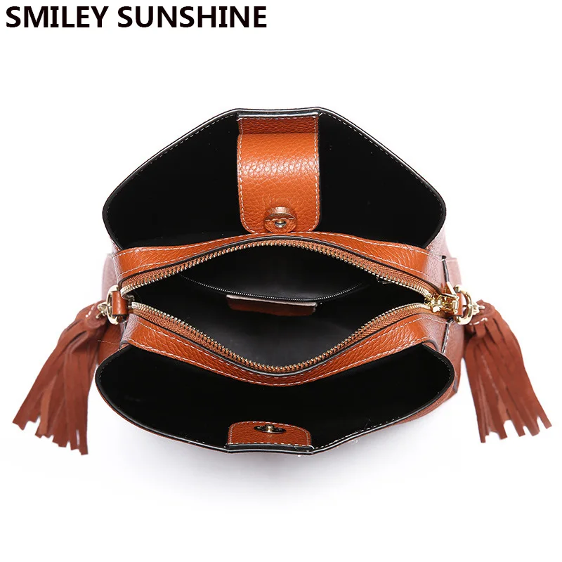 SMIELY SUNSHINE Кожаные Замшевые женские сумки на плечо Женская мода натуральная кожа