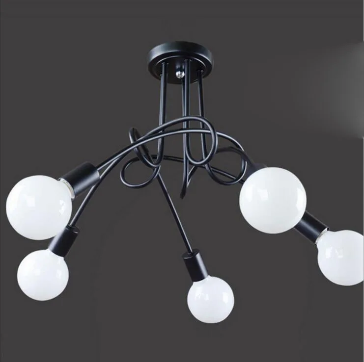 Ретро-Люстра В индустриальном стиле с изогнутыми трубками лампа для гостиной