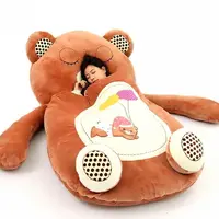 Fancytrader Giant Cartoon Sleeping Bag Soft Plush Animal Frog Bear Monkey Beetle Cat Beanbag Sofa Bed Carpet Tatami Mat 5 Models