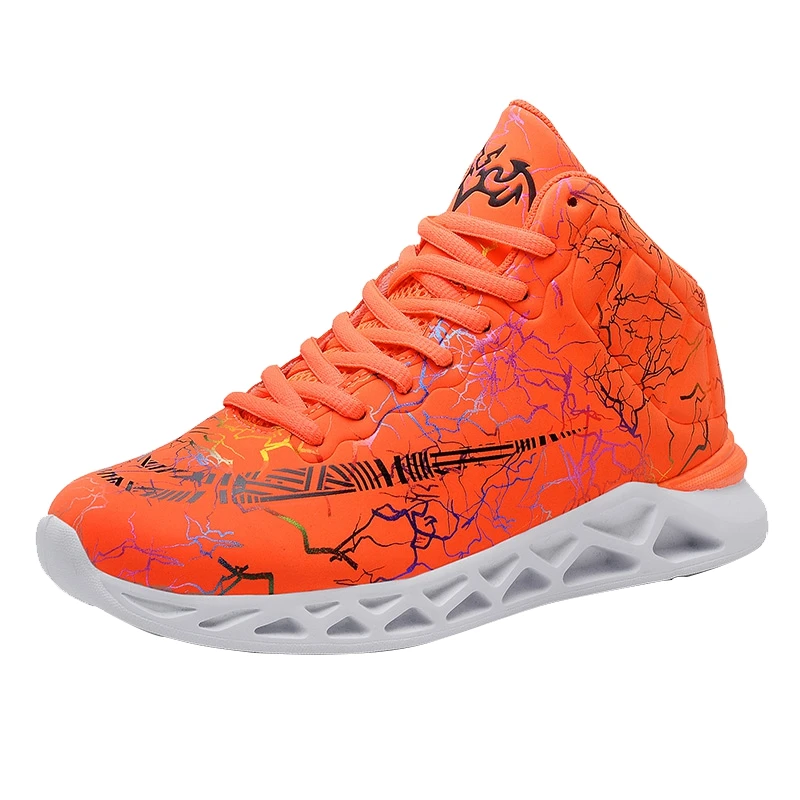 Детская Баскетбольная обувь тренировочные ботинки для спортзала разноцветные