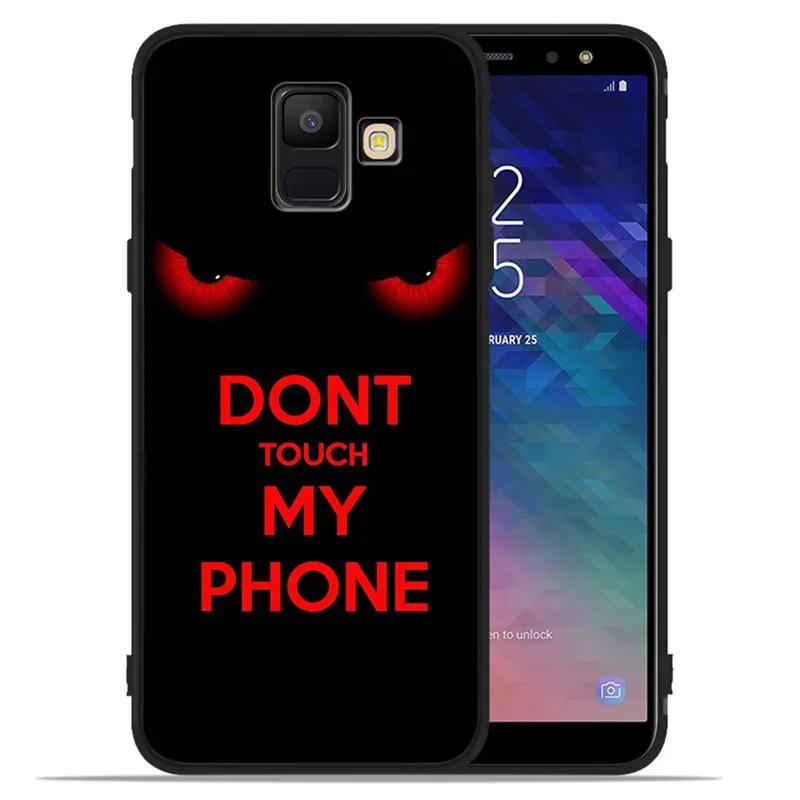 И надписью «Don't touch my phone»(не трогай мой для samsung Galaxy A9 A8 A7 A6 A5 A3 J3 J4 J5 J6 J8 плюс чехол для телефона чехол Coque Чехол-футляр мягкий - Цвет: H1340
