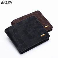 mens wallet fashion genuine leather mens wallet with coin bag zipper small new design dollar slim purse money clip wallet 469