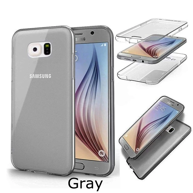 for Samsung Galaxy S6 S7 S8 S9 A6 A8 A7 Edge plus J2 Pro J250F 2018 NOTE 3 4 5 8 9 Full Body Soft Cover 360 Degree Clear Case |