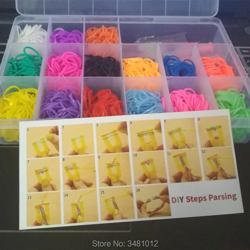 1500 шт. резиновые ленты ткацкий станок набор сделай сам подарок для девочек ручной