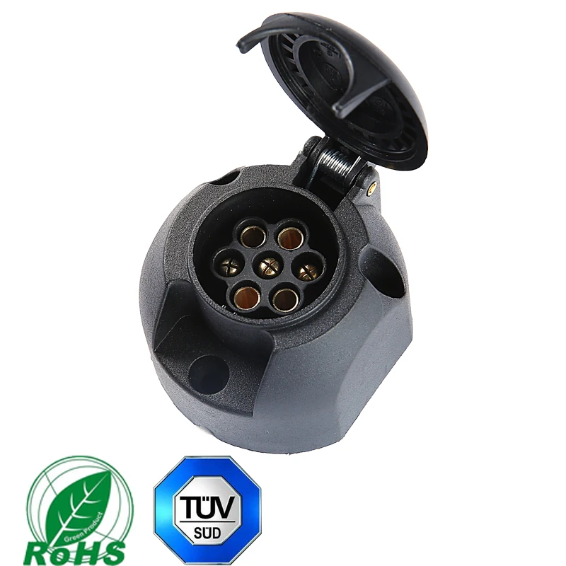 7 контактный Пластик прицеп вилка и розетка 7Pin соединители трейлера 12 V