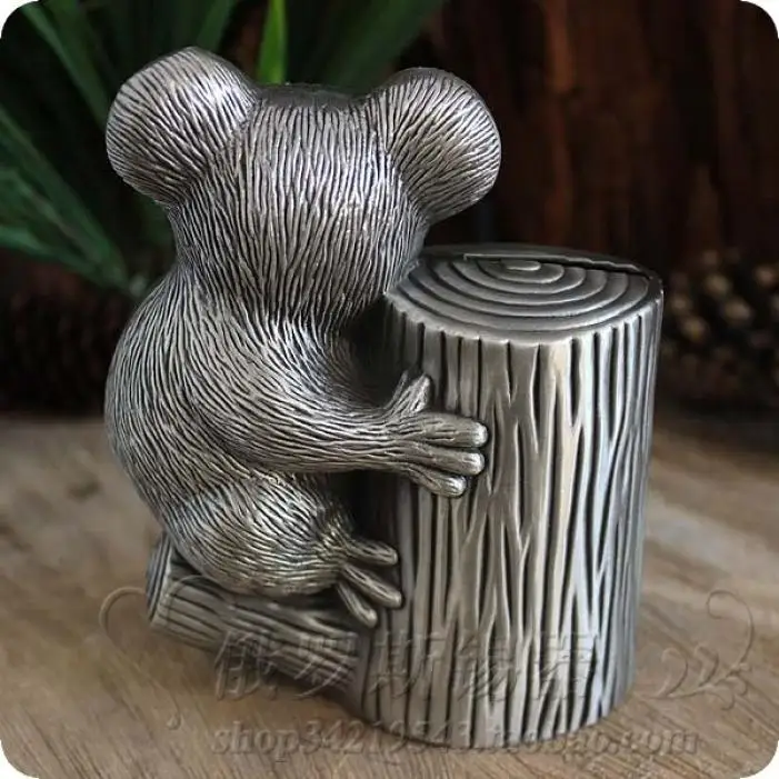 Креативная Копилка из оловянного сплава коала металлическая банка в форме