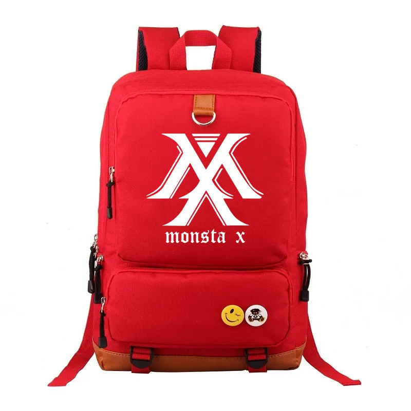 Новинка года,, рок, выцветание, Алан, ходунки, EXO GOT7, AC/DC, Детские портфели для подростков, школьные сумки, парусиновые мужские Студенческие рюкзаки - Цвет: 32