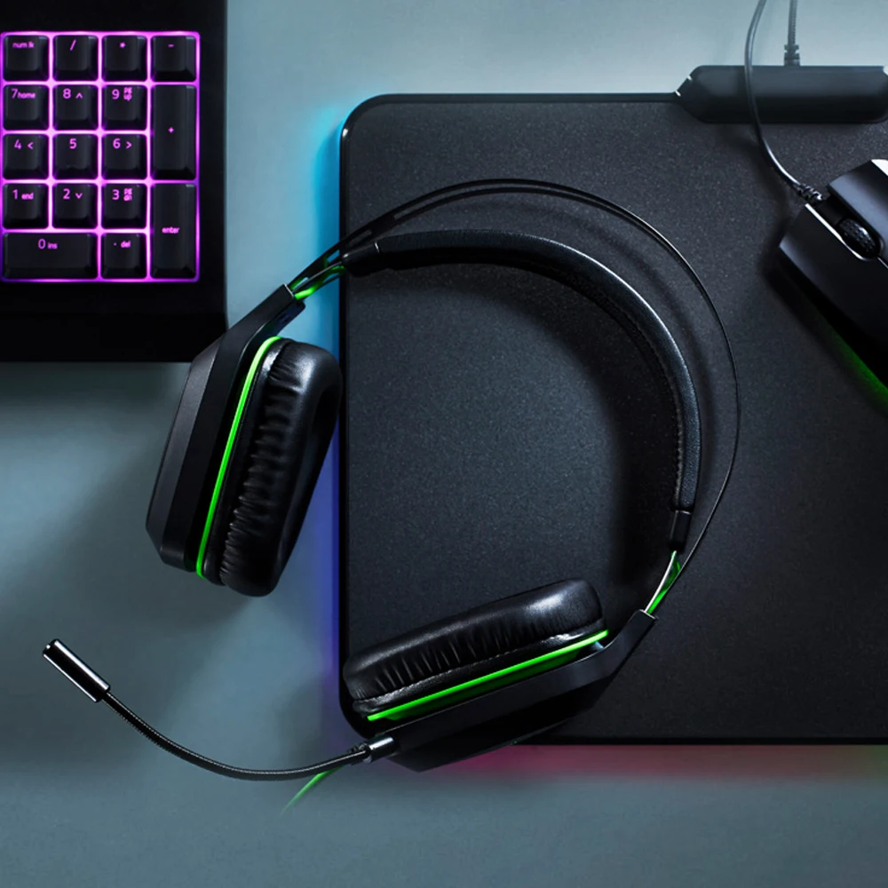 Razer Electra V2 USB игровая гарнитура 7 1 Surround Sound киберспорта со съемной Mic Jack музыка
