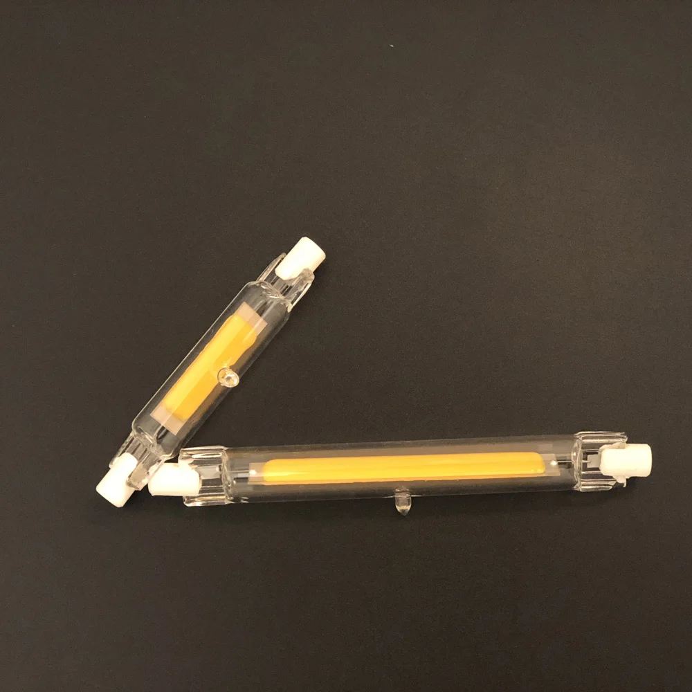 10 шт./лот светодиодный R7S COB светильник стеклянная лампочка трубка для воздушных