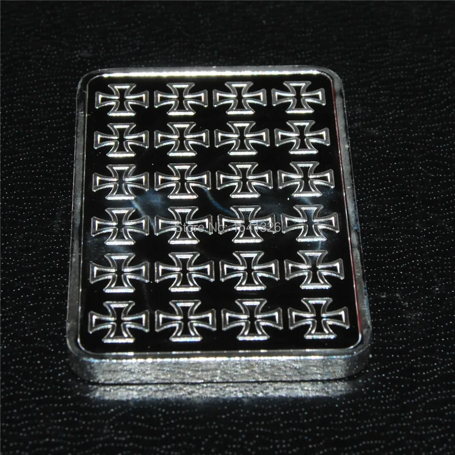 1 унции немецкая война Орел Железный крест дизайн немецкий Серебряный арт бар