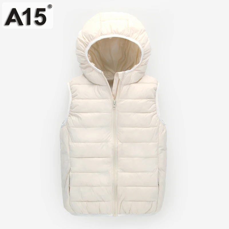 Детские зимние куртки A15 легкая куртка пуховик для мальчиков и девочек жилет с