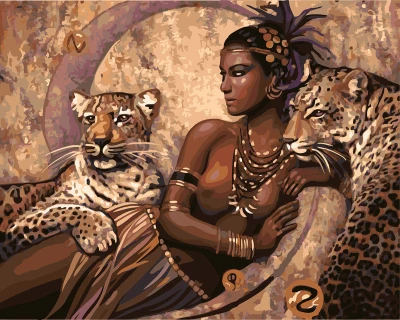 DRAWJOY в рамке, сделай сам, настенные краски, картины, краски по номерам, красота, леди и животные, масляная краска, домашний декор для гостиной