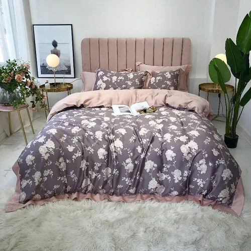 bedding set 7 Летний тенсель шелк Boho Роскошные наборы постельных принадлежностей queen King Размеры пододеяльник простыня установлены ropa де Кама jogo де Кама - Цвет: bedding set 7