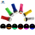 YM E-Bright 100 шт. T5 5050 1 SMD 1 светодиодные лампы с клиновидной основой для приборных панелей (калибровочных ламп) лампы для инструментов белый Янтарный синий красный